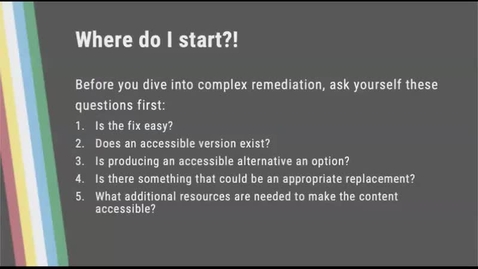 Thumbnail for Identifying Solutions &amp; Alternatives for Inaccessible Content: Overview