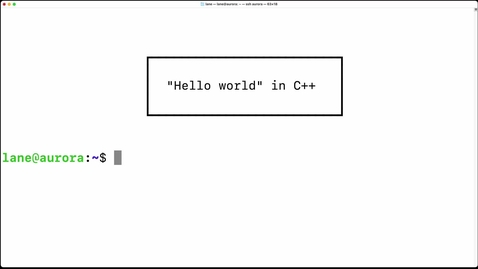 Thumbnail for entry Hello world in C++