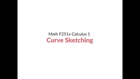Thumbnail for entry Intro Video: Curve Sketching