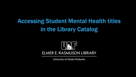 Thumbnail for Accessing mental health titles through the Library