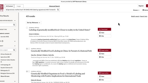 Thumbnail for Accessing Articles in JSTOR