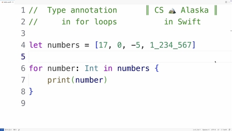 Thumbnail for Explicit type annotation in for loops