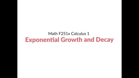 Thumbnail for Intro Video: Exponential growth and decay