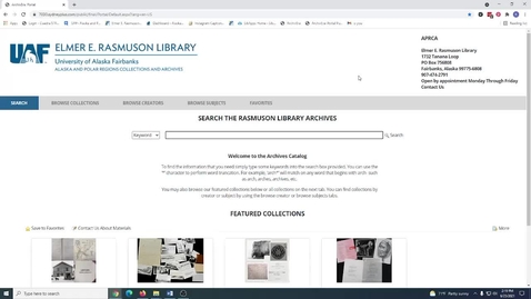 Thumbnail for entry Introduction to Searching the Archive's Catalog 