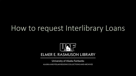 Thumbnail for How to request an ILL