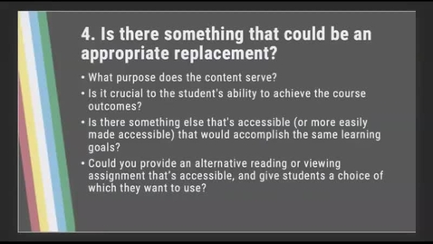 Thumbnail for Identifying Solutions &amp; Alternatives for Inaccessible Content: Step 4