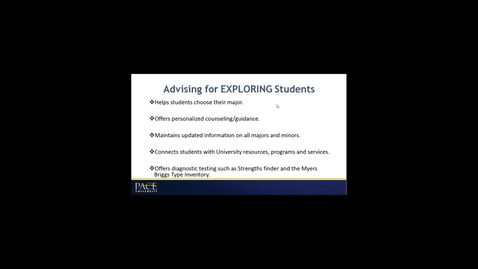 Thumbnail for entry Exploring Majors at Pace University