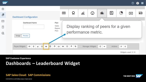 Thumbnail for entry Dashboards: Leaderboard Widget - SAP Sales Cloud: SAP Commissions