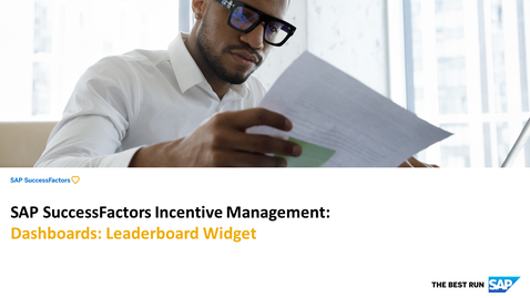 Thumbnail for entry Dashboards: Leaderboard Widget: SAP SuccessFactors Incentive Management