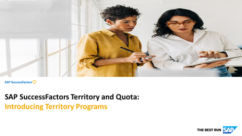 Thumbnail for entry Introducing Territory Programs in SAP SuccessFactors Territory and Quota