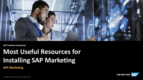 Thumbnail for entry PREVIEW - Most Useful Resources for Installing SAP Marketing - SAP Marketing