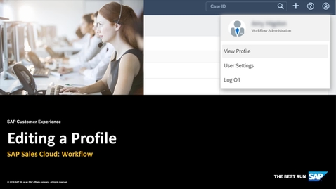 Thumbnail for entry Editing a Profile - SAP Sales Cloud: Workflow
