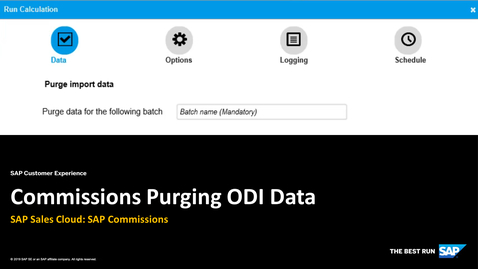 Thumbnail for entry [ARCHIVED] Commissions Purging ODI Data - SAP Sales Cloud