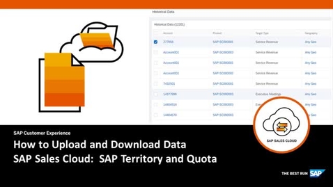 Thumbnail for entry How to Upload and Download Data in SAP Territory and Quota
