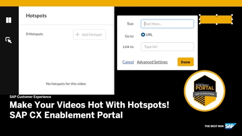 Thumbnail for entry Hotspot Release Video - SAP CX Enablement Portal