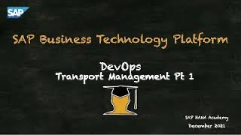 Thumbnail for entry BTP DevOps: Transport Management Pt 1