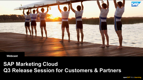 Thumbnail for entry [ARCHIVED] SAP Marketing Cloud | What's New 2108 - Webcasts