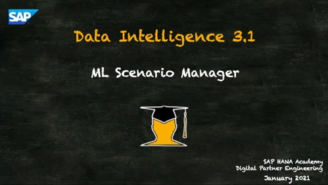 Thumbnail for entry Data Intelligence 18 of 21 - Machine Learning Scenario Manager