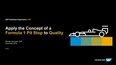 Thumbnail for entry Apply the Concept of a Formula 1 Pit Stop to Quality - SAP Commerce Cloud - Webinars