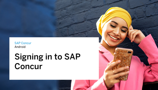 Signing In to SAP Concur with Two-Factor Authentication Using an Android