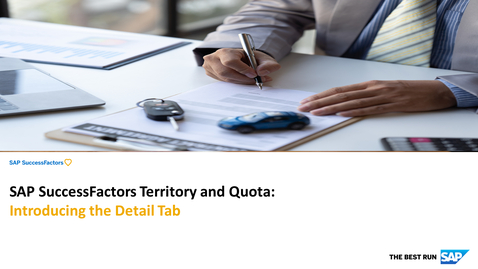 Thumbnail for entry Introducing the Detail Tab in SAP Success Factors Territory and Quota