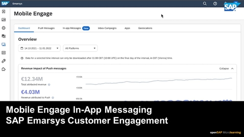 Thumbnail for entry Mobile Engage In-App Messaging - SAP Emarsys Customer Engagement