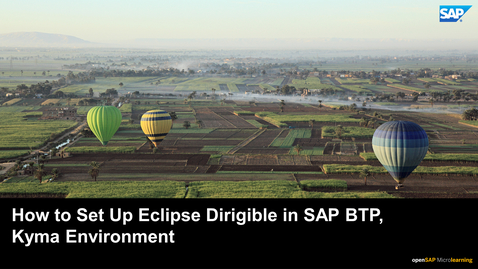 Thumbnail for entry How to Set Up Eclipse Dirigible in SAP BTP, Kyma Environment
