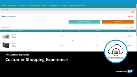 Thumbnail for entry [ARCHIVED] Customer Shopping Experience - SAP Commerce Cloud