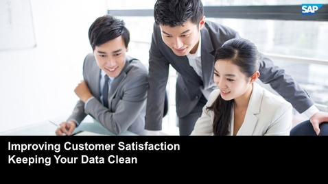Thumbnail for entry Improving Customer Satisfaction  by Keeping Your Data Clean - SAP Commerce Cloud