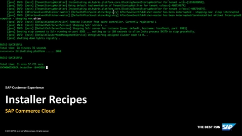 Thumbnail for entry [ARCHIVED] Installer Recipes - SAP Commerce Cloud