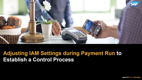 Thumbnail for entry Adjusting IAM Settings During Payment Run to Establish a Control Process - SAP S/4HANA Cloud - Finance and Risk