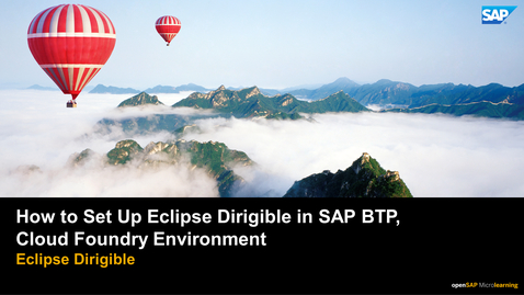 Thumbnail for entry [ARCHIVED] How to Set Up Eclipse Dirigible in SAP BTP,  Cloud Foundry Environment