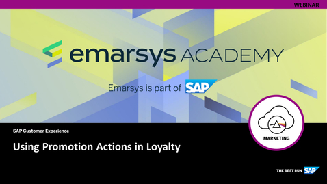 Thumbnail for entry [ARCHIVED] Using Promotion Actions in Loyalty - Webcasts