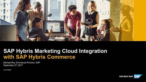 Thumbnail for entry SAP Hybris Marketing Cloud Integration with SAP Hybris Commerce - Webinars