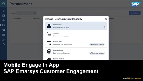 Thumbnail for entry Working with Mobile Engage In App - SAP Emarsys Customer Engagement