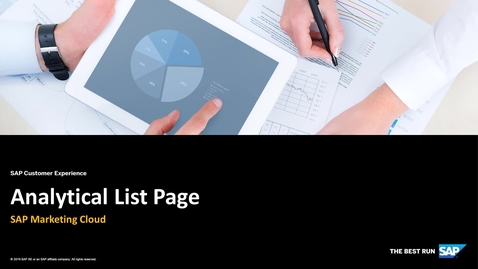 Thumbnail for entry Analytical List Page - SAP Marketing Cloud