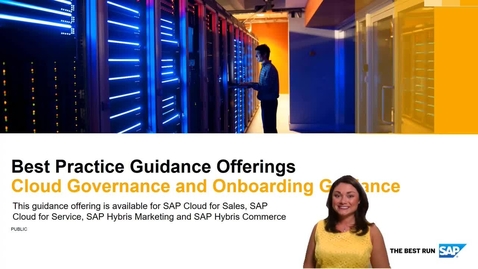 Thumbnail for entry Teaser: Cloud Governance and Onboarding - Best Practice Guidance Offerings - SAP Customer Experience