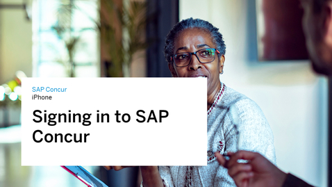 Thumbnail for entry Signing in to SAP Concur iPhone