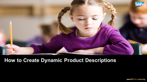 Thumbnail for entry How to Create Dynamic Product Descriptions - SAP CPQ