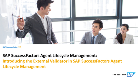 Thumbnail for entry Introducing the External Validator in SAP SuccessFactors Agent Performance Management