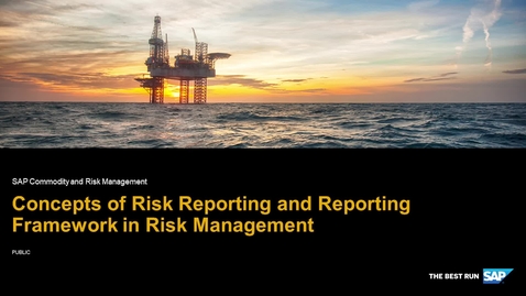 Thumbnail for entry Concepts of Risk Reporting and Reporting Framework in Risk Management - SAP Commodity and Risk Management