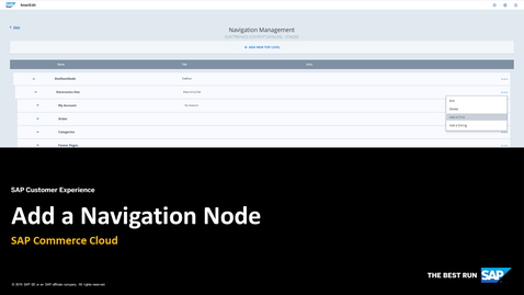 Thumbnail for entry Add a New Navigation Node - SAP Commerce Cloud