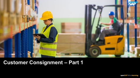 Thumbnail for entry Customer Consignment Part 1 - SAP Business ByDesign