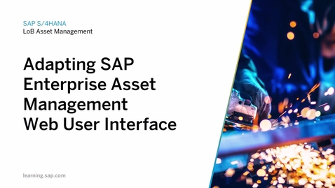 Thumbnail for entry Adapting SAP Enterprise Asset Management Web User Interface