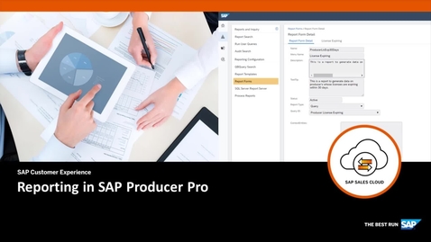 Thumbnail for entry Reporting in SAP Producer Pro