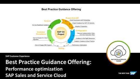 Thumbnail for entry SAP CX Guidance Offering: Performance Optimization for SAP Sales and Service Cloud