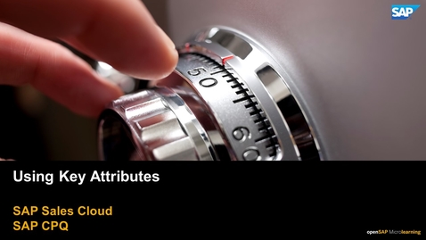 Thumbnail for entry Using Key Attributes - SAP CPQ