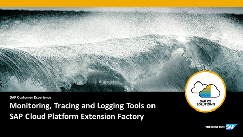 Thumbnail for entry Monitoring, Tracing and Logging - SAP Cloud Platform Kyma Runtime