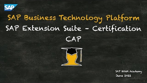 Thumbnail for entry SAP Extension Suite Certification - CAP IV