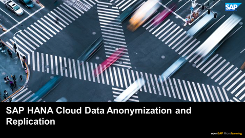 Thumbnail for entry Data Anonymization and Replication - SAP HANA Cloud